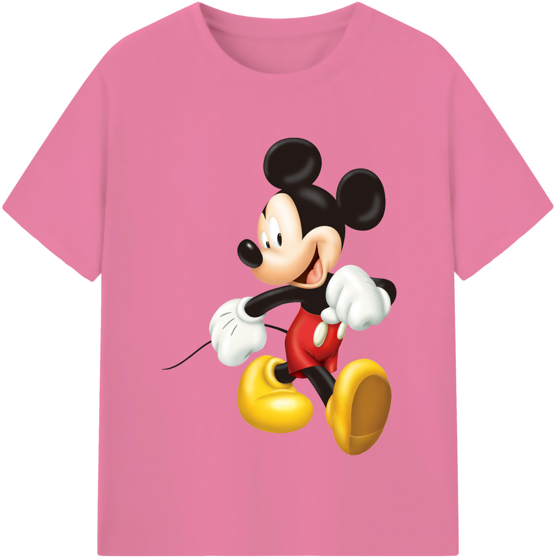 （画像用） ミッキーマウス Mickey Mouse 綿100％半袖Tシャツ（フロントプリント）